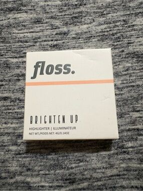 floss. Sunlit Highlighter — White Case with Peach Logo